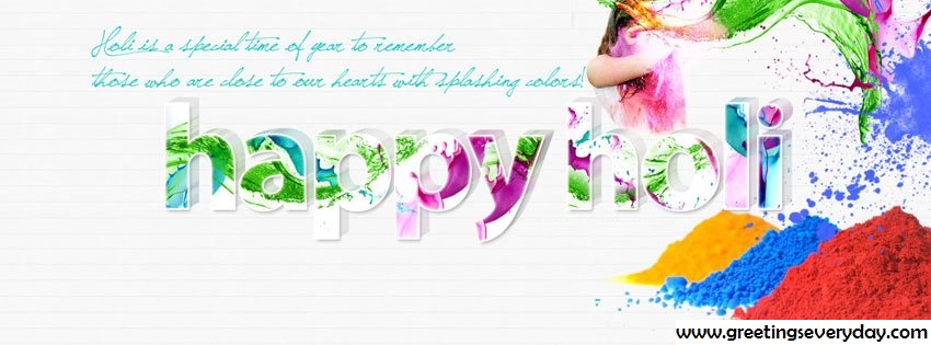 Facebook cover photo wallpaper for happy holi dhuleti 2016