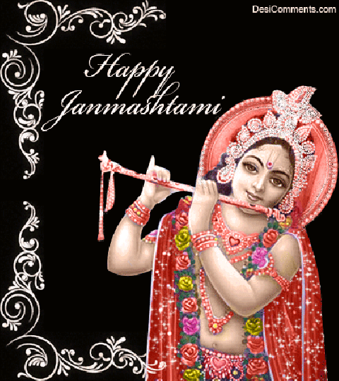 Happy Krishna Janmashtami Animated Greetings Cards & Pictures (11)