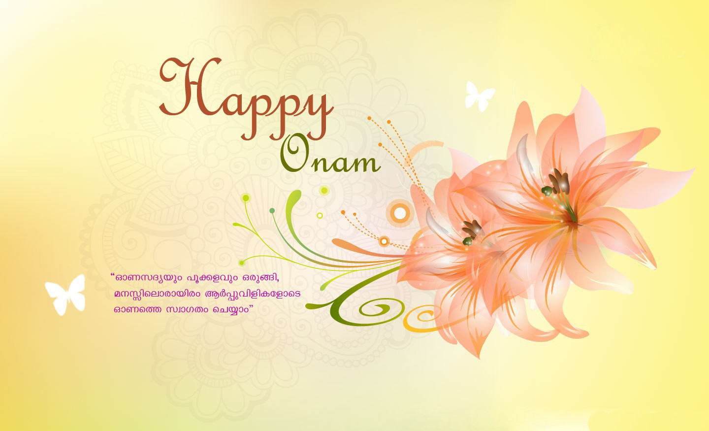 Download Happy Onam Wishes HD Wallpaper