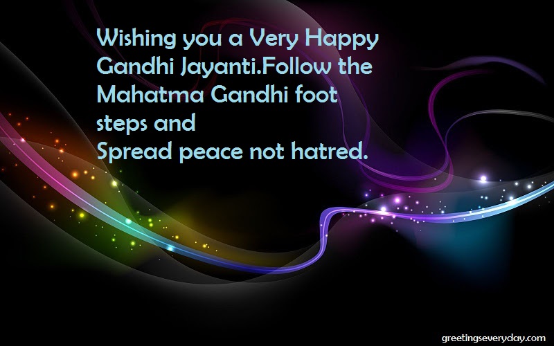 Happy Gandhi Jayanti Wishes WhatsApp& Facebook Status in English