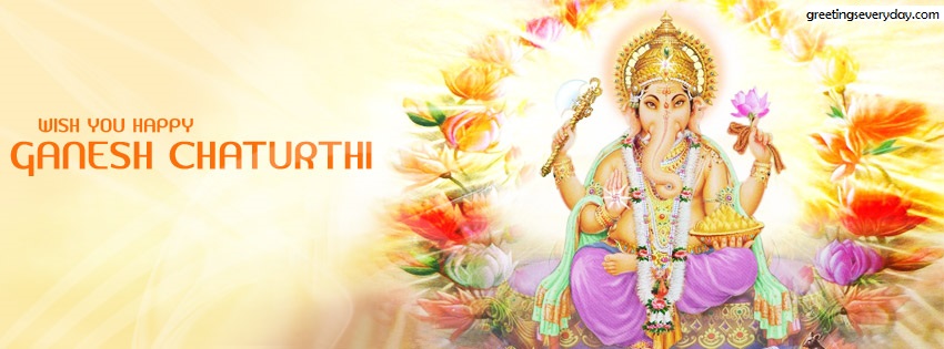 Happy Ganesh/ Vinayaka Chaturthi Facebook FB & Google Plus Cover Photo