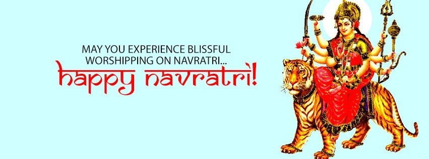 Happy Navratri Maa Durga Facebook FB Cover Photos, Banners & Pictures Free Download