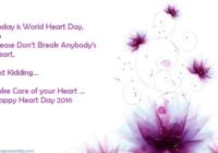 Happy World Heart Day Wishes WhatsApp & Facebook Status, Messages & SMS