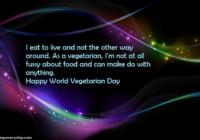 Happy World Vegetarian Day Wishes WhatsApp & Facebook Status, Message & SMS