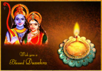 Happy Dussehra/ Vijayadashami Wishes Greeting Card For Boyfriend & Girlfriend
