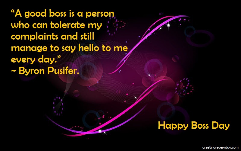 Happy Boss Day Wishes Quotes, Sayings & Slogans - Greetings Everyday