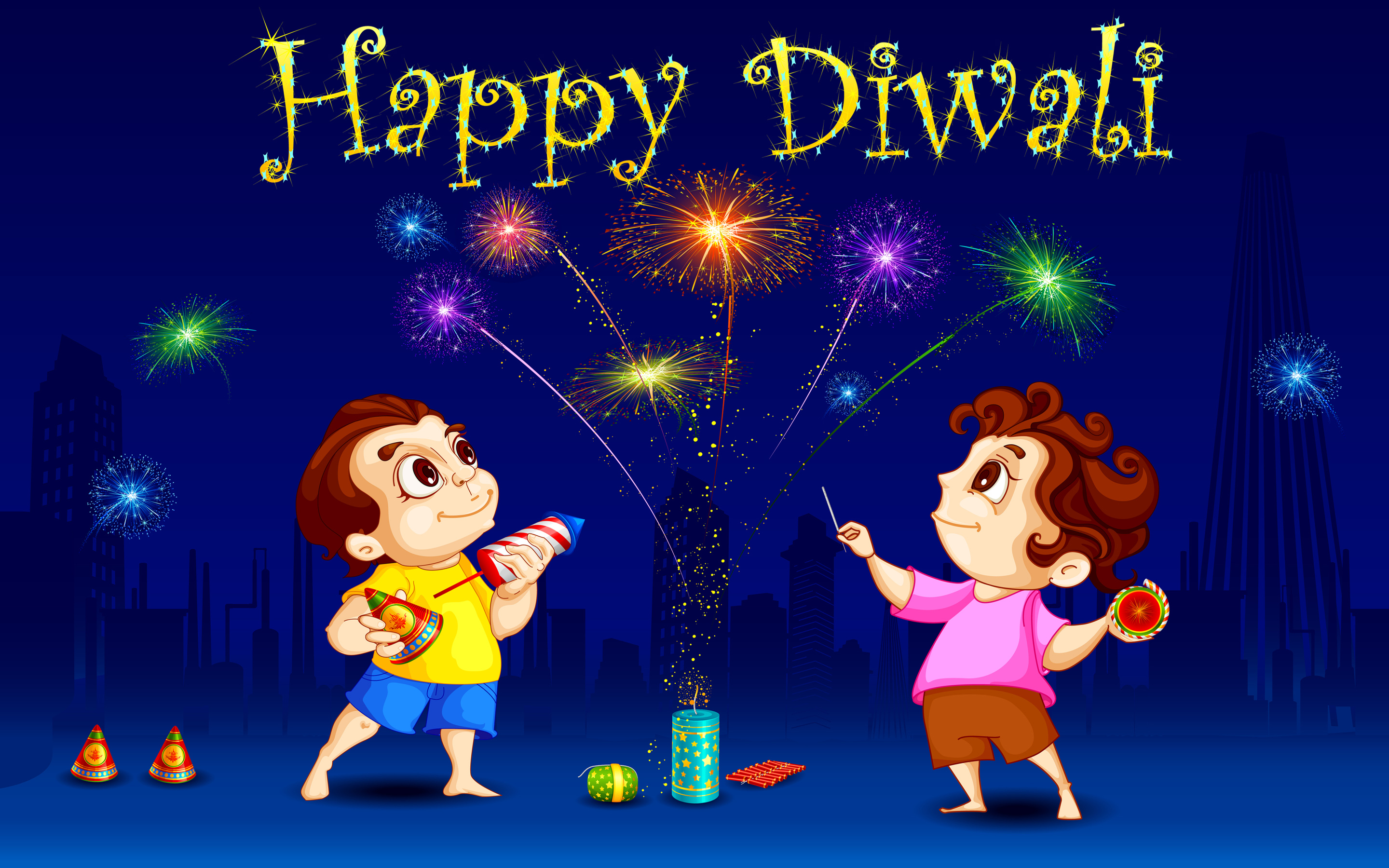 Happy Diwali 2021 Wishes Cartoon Pictures