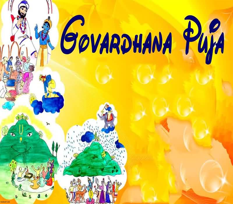 Happy Govardhan Puja Greeting Card, Ecard, Images & Pictures