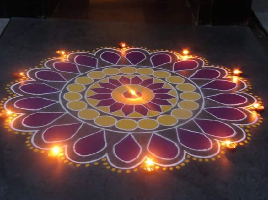 Latest Rangoli Design For Diwali & New Year