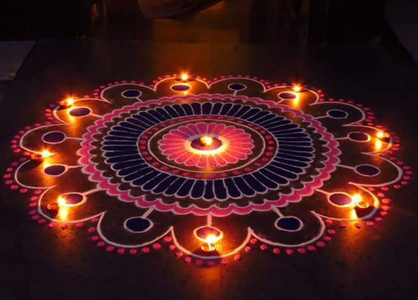 Rangoli Images with free hand For Diwali 2023