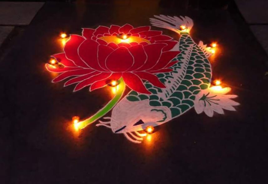 Rangoli Images with free hand For Diwali 2023