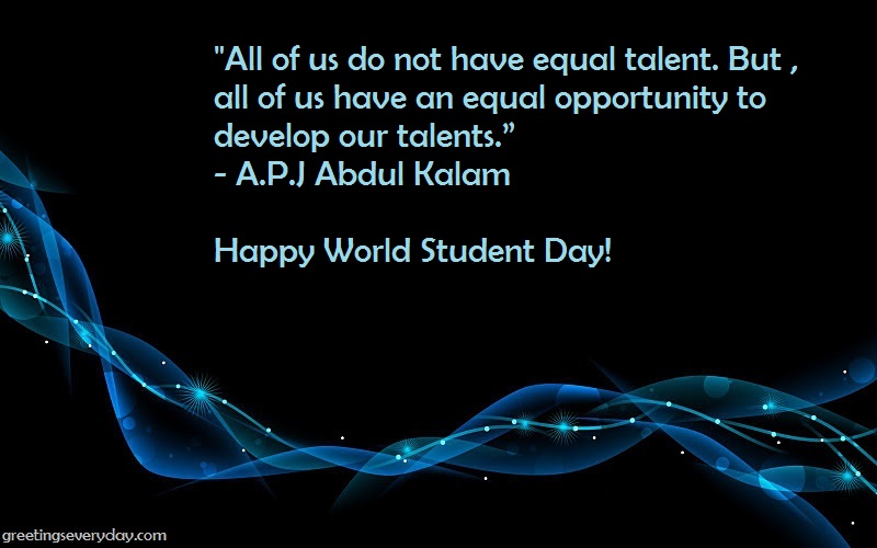 World Student's Day Wishes WhatsApp & Facebook Status, Messages, SMS & Quotes