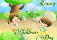 Children’s Day Animated & 3D GIF, Glitters Image & Picture For WhatsApp