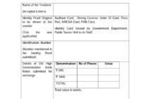 Download PDF Request Slip For Exchange 500/- And 1000/- Rs Notes