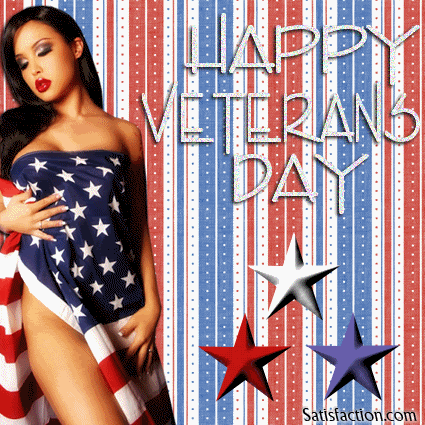 Happy Veterans Day 2017 Wishes Sexy Girl GIF