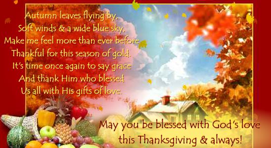 Thanksgiving Day Prayer & Blessing Image