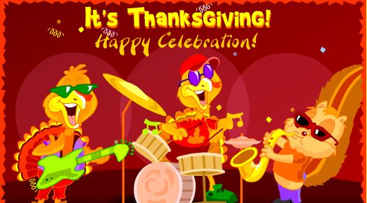 Thanksgiving Day Turkey Fun Greeting Cards