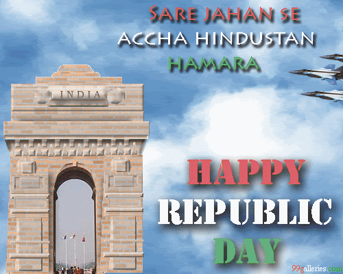 3D GIF Image of Republic Day 2022 For WhatsApp