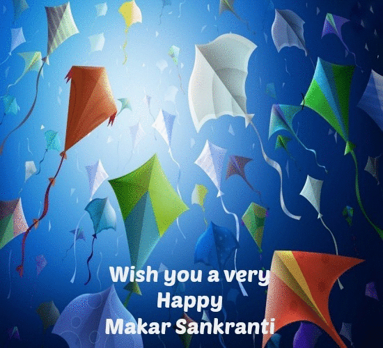 Happy Makar Sankranti - Kite Festival Greeting Card